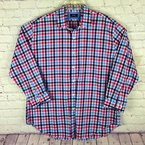 Esquire Men's Plaid Button Down Long Sleeve Shirt. Neck: 18 / Sleeve 32/33
